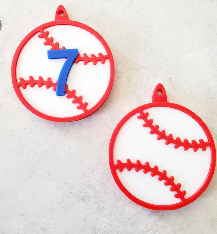 Customizable Baseball Key Chain